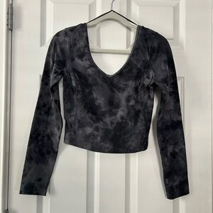 Lululemon Align Black Tie-Dye Long Sleeve Top